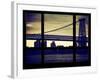 The Williamsburg Bridge at Nightfall - Lower East Side of Manhattan - Brooklyn, New York, USA-Philippe Hugonnard-Framed Photographic Print