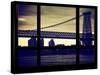 The Williamsburg Bridge at Nightfall - Lower East Side of Manhattan - Brooklyn, New York, USA-Philippe Hugonnard-Stretched Canvas