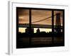 The Williamsburg Bridge at Nightfall - Lower East Side of Manhattan - Brooklyn, New York, USA-Philippe Hugonnard-Framed Photographic Print