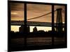 The Williamsburg Bridge at Nightfall - Lower East Side of Manhattan - Brooklyn, New York, USA-Philippe Hugonnard-Mounted Photographic Print
