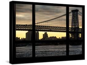The Williamsburg Bridge at Nightfall - Lower East Side of Manhattan - Brooklyn, New York, USA-Philippe Hugonnard-Stretched Canvas