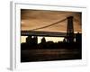 The Williamsburg Bridge at Nightfall - Lower East Side of Manhattan - New York City-Philippe Hugonnard-Framed Photographic Print