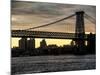 The Williamsburg Bridge at Nightfall - Lower East Side of Manhattan - New York City-Philippe Hugonnard-Mounted Photographic Print