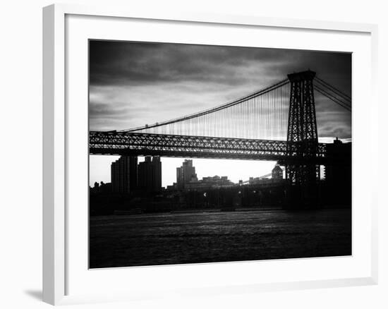 The Williamsburg Bridge at Nightfall - Lower East Side of Manhattan - New York City-Philippe Hugonnard-Framed Photographic Print