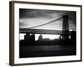 The Williamsburg Bridge at Nightfall - Lower East Side of Manhattan - New York City-Philippe Hugonnard-Framed Photographic Print