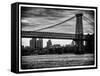 The Williamsburg Bridge at Nightfall - Lower East Side of Manhattan - New York-Philippe Hugonnard-Framed Stretched Canvas