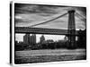 The Williamsburg Bridge at Nightfall - Lower East Side of Manhattan - New York-Philippe Hugonnard-Stretched Canvas