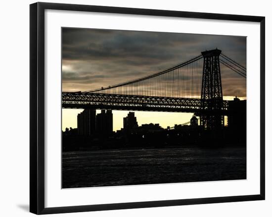 The Williamsburg Bridge at Nightfall - Lower East Side of Manhattan - New York-Philippe Hugonnard-Framed Photographic Print