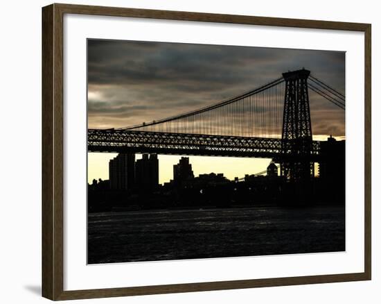 The Williamsburg Bridge at Nightfall - Lower East Side of Manhattan - New York-Philippe Hugonnard-Framed Photographic Print