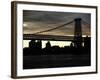 The Williamsburg Bridge at Nightfall - Lower East Side of Manhattan - New York-Philippe Hugonnard-Framed Photographic Print