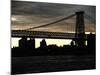 The Williamsburg Bridge at Nightfall - Lower East Side of Manhattan - New York-Philippe Hugonnard-Mounted Photographic Print