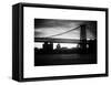 The Williamsburg Bridge at Nightfall - Lower East Side of Manhattan - New York-Philippe Hugonnard-Framed Stretched Canvas