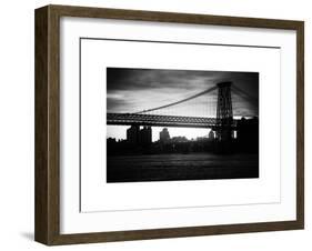 The Williamsburg Bridge at Nightfall - Lower East Side of Manhattan - New York-Philippe Hugonnard-Framed Art Print