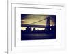 The Williamsburg Bridge at Nightfall - Lower East Side of Manhattan - New York-Philippe Hugonnard-Framed Art Print