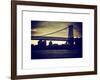 The Williamsburg Bridge at Nightfall - Lower East Side of Manhattan - New York-Philippe Hugonnard-Framed Art Print