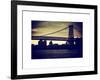 The Williamsburg Bridge at Nightfall - Lower East Side of Manhattan - New York-Philippe Hugonnard-Framed Art Print