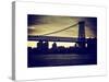 The Williamsburg Bridge at Nightfall - Lower East Side of Manhattan - New York-Philippe Hugonnard-Stretched Canvas