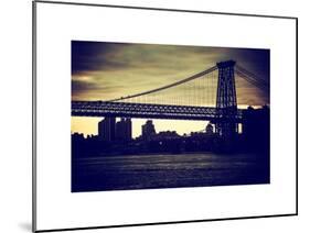 The Williamsburg Bridge at Nightfall - Lower East Side of Manhattan - New York-Philippe Hugonnard-Mounted Art Print