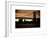 The Williamsburg Bridge at Nightfall - Lower East Side of Manhattan - New York-Philippe Hugonnard-Framed Art Print