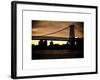 The Williamsburg Bridge at Nightfall - Lower East Side of Manhattan - New York-Philippe Hugonnard-Framed Art Print