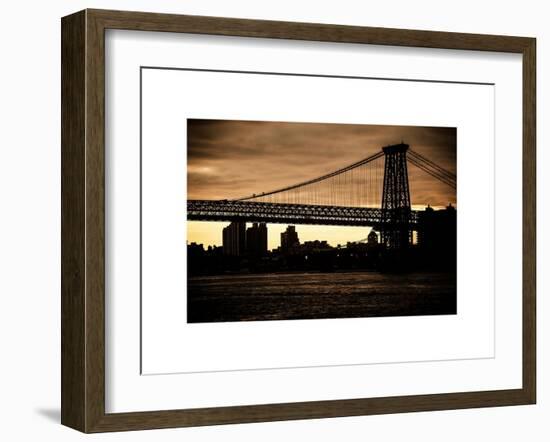 The Williamsburg Bridge at Nightfall - Lower East Side of Manhattan - New York-Philippe Hugonnard-Framed Art Print