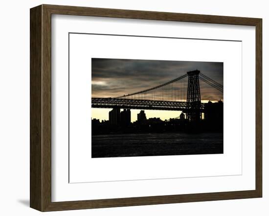 The Williamsburg Bridge at Nightfall - Lower East Side of Manhattan - New York-Philippe Hugonnard-Framed Art Print