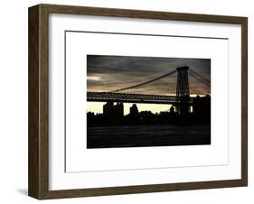 The Williamsburg Bridge at Nightfall - Lower East Side of Manhattan - New York-Philippe Hugonnard-Framed Art Print