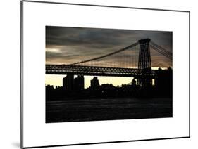 The Williamsburg Bridge at Nightfall - Lower East Side of Manhattan - New York-Philippe Hugonnard-Mounted Art Print
