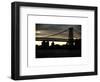 The Williamsburg Bridge at Nightfall - Lower East Side of Manhattan - New York-Philippe Hugonnard-Framed Art Print