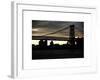 The Williamsburg Bridge at Nightfall - Lower East Side of Manhattan - New York-Philippe Hugonnard-Framed Art Print