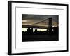 The Williamsburg Bridge at Nightfall - Lower East Side of Manhattan - New York-Philippe Hugonnard-Framed Art Print