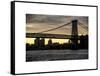 The Williamsburg Bridge at Nightfall - Lower East Side of Manhattan - New York-Philippe Hugonnard-Framed Stretched Canvas