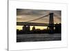 The Williamsburg Bridge at Nightfall - Lower East Side of Manhattan - New York-Philippe Hugonnard-Stretched Canvas