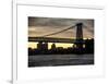 The Williamsburg Bridge at Nightfall - Lower East Side of Manhattan - New York-Philippe Hugonnard-Framed Art Print
