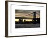 The Williamsburg Bridge at Nightfall - Lower East Side of Manhattan - New York-Philippe Hugonnard-Framed Art Print