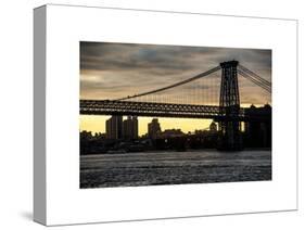 The Williamsburg Bridge at Nightfall - Lower East Side of Manhattan - New York-Philippe Hugonnard-Stretched Canvas