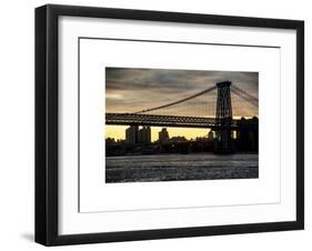 The Williamsburg Bridge at Nightfall - Lower East Side of Manhattan - New York-Philippe Hugonnard-Framed Art Print