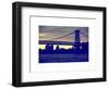 The Williamsburg Bridge at Nightfall - Lower East Side of Manhattan - New York-Philippe Hugonnard-Framed Art Print