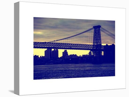 The Williamsburg Bridge at Nightfall - Lower East Side of Manhattan - New York-Philippe Hugonnard-Stretched Canvas