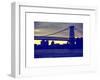 The Williamsburg Bridge at Nightfall - Lower East Side of Manhattan - New York-Philippe Hugonnard-Framed Art Print