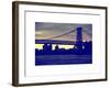 The Williamsburg Bridge at Nightfall - Lower East Side of Manhattan - New York-Philippe Hugonnard-Framed Art Print