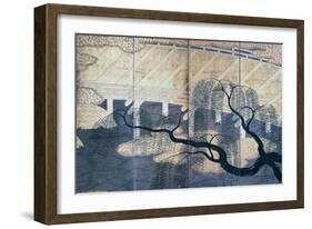 The Willow on the Bridge Uji-null-Framed Giclee Print