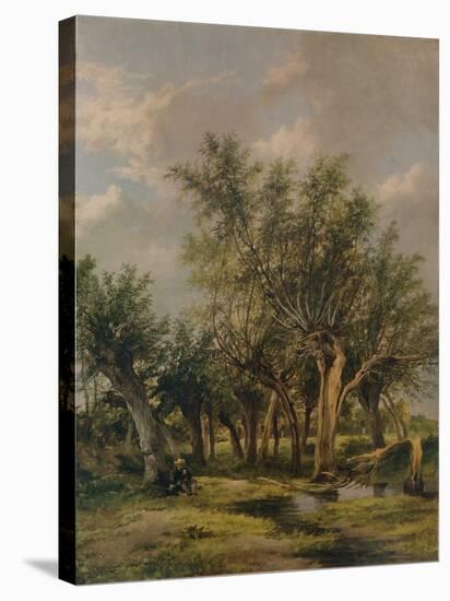 The Willow Stream, c1839-James Stark-Stretched Canvas