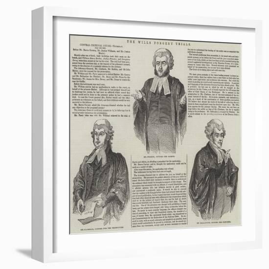 The Wills Forgery Trials-null-Framed Giclee Print