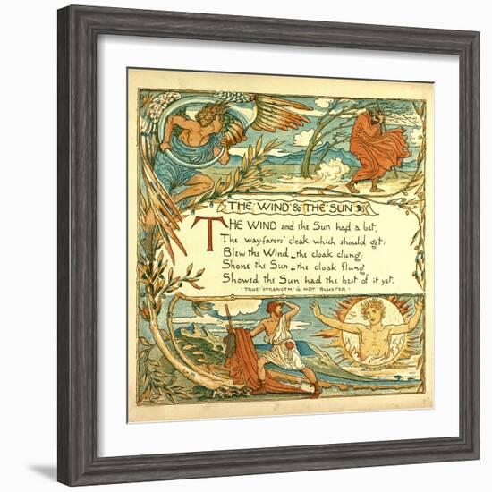 The Wind and the Sun-null-Framed Giclee Print