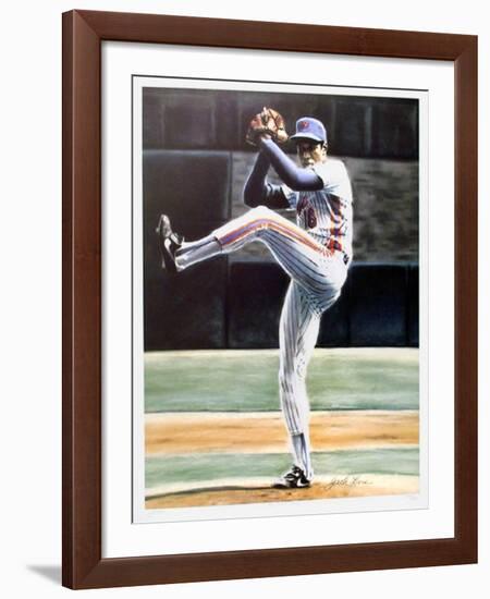 The Wind Up (New York Mets Dwight Gooden)-Jack Lane-Framed Collectable Print