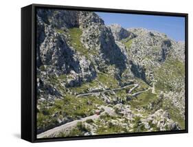 The Winding Mountain Road to Sa Calobra, Mallorca, Balearic Islands, Spain, Europe-Ruth Tomlinson-Framed Stretched Canvas