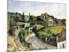 The Winding Road, C.1877-Paul Cézanne-Mounted Giclee Print