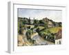 The Winding Road, C.1877-Paul Cézanne-Framed Giclee Print