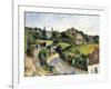 The Winding Road, C.1877-Paul Cézanne-Framed Giclee Print